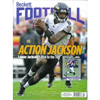 2020 Beckett Football Monthly Price Guide (#349 February) (Lamar Jackson)