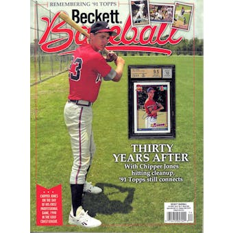 2021 Beckett Baseball Monthly Price Guide (#180 March) (Chipper Jones)
