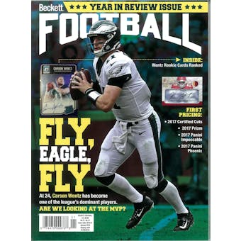 2018 Beckett Football Monthly Price Guide (#324 January) (Carson Wentz)