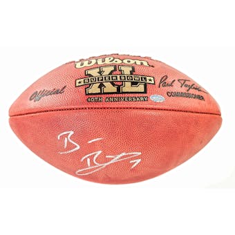 Ben Roethlisberger Autographed Pittsburgh Steelers Super Bowl XL Football (Mounted Memories)