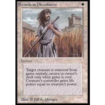 Magic the Gathering Beta Single Swords to Plowshares - MODERATE PLAY (MP)