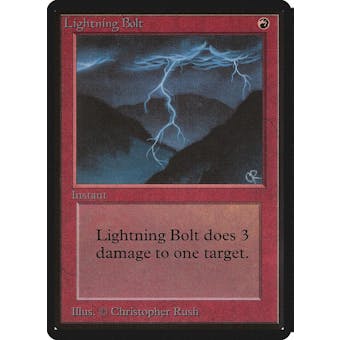 Magic the Gathering Beta Single Lightning Bolt - MODERATE PLAY (MP)