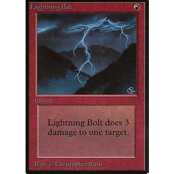 Magic the Gathering Alpha Single Lightning Bolt - SLIGHT PLAY plus (SP+)