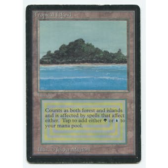 Magic the Gathering Beta Single Tropical Island - MODERATE PLAY (MP)