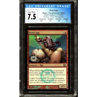 Magic the Gathering 8th Edition Eighth Ed FOIL Rukh Egg CGC 7.5 LIGHTLY PLAYED (LP)