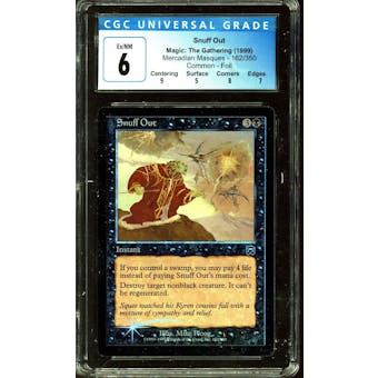 Magic the Gathering Mercadian Masques FOIL Snuff Out CGC 6