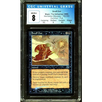 Magic the Gathering Mercadian Masques FOIL Snuff Out CGC 8