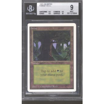 Magic the Gathering Unlimited Forest V3 BGS 9 (8.5, 9.5, 9.5, 10)