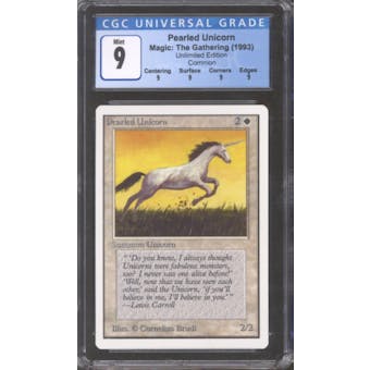 Magic the Gathering Unlimited Pearled Unicorn CGC 9