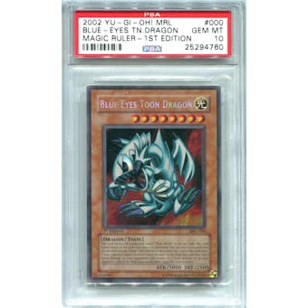 Yu-Gi-Oh Magic Ruler 1st Edition Single Blue-Eyes Toon Dragon Secret Rare  -  PSA 10 *25294760*