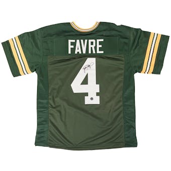 Brett Favre Autographed Green Bay Packers Green Football Jersey (Farve Hologram)