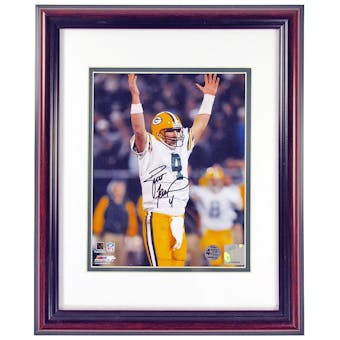 Brett Favre Autographed Green Bay Packers Framed (Double Matted) 8X10 Photo (Favre Auth)