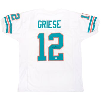 Bob Griese Autographed Miami Dolphins White Football Jersey (JSA)
