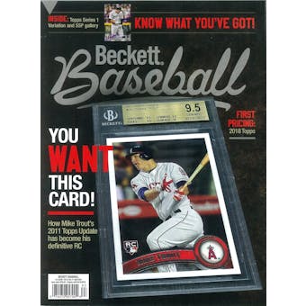 2018 Beckett Baseball Monthly Price Guide (#145 April) (Mike Trout BGS)