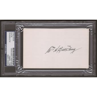 William "Bill" Terry Autograph (Index Card) PSA/DNA Certified *7902