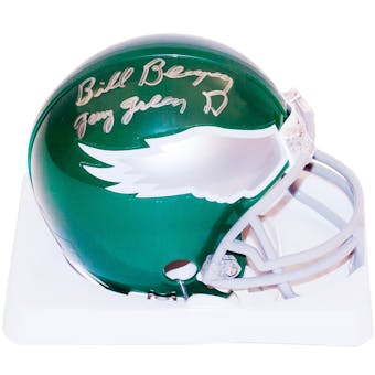 Bill Bergey Autographed Philadelphia Eagles Mini Helmet w/ Gang Green D (Leaf)