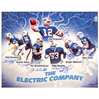 Electric Company Autographed Buffalo Bills 16x20 Football Composite Photo