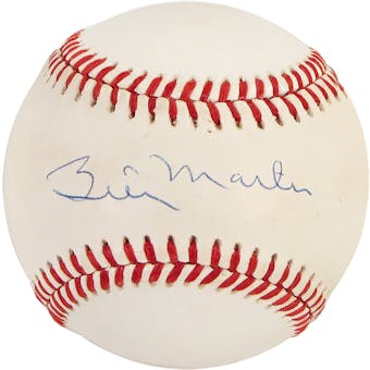Billy Martin Autographed Official MLB Baseball (PSA)