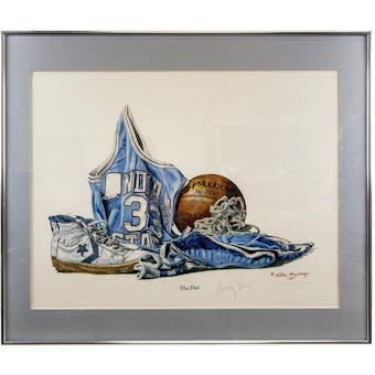 Larry Bird Autographed Allen Hackney 1987 Limited Edition Framed Lithograph #165/1200