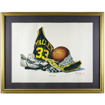 Larry Bird Autographed Allen Hackney 1987 Limited Edition Framed Valley Lithograph #39/1200
