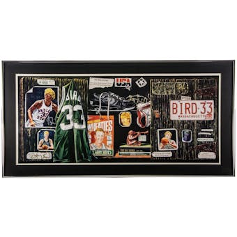 Larry Bird Autographed Allen Hackney 1994 Limited Edition Framed Farewell Lithograph #93/300