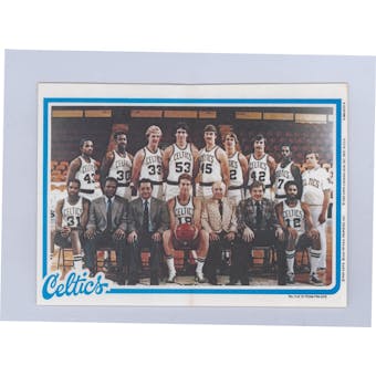 1980/81 Topps Basketball Boston Celtics Pin-Up #2 (Bird Rookie!)