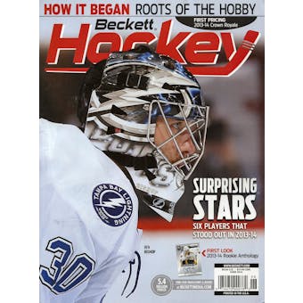 2014 Beckett Hockey Monthly Price Guide (#262 June) (Ben Bishop)