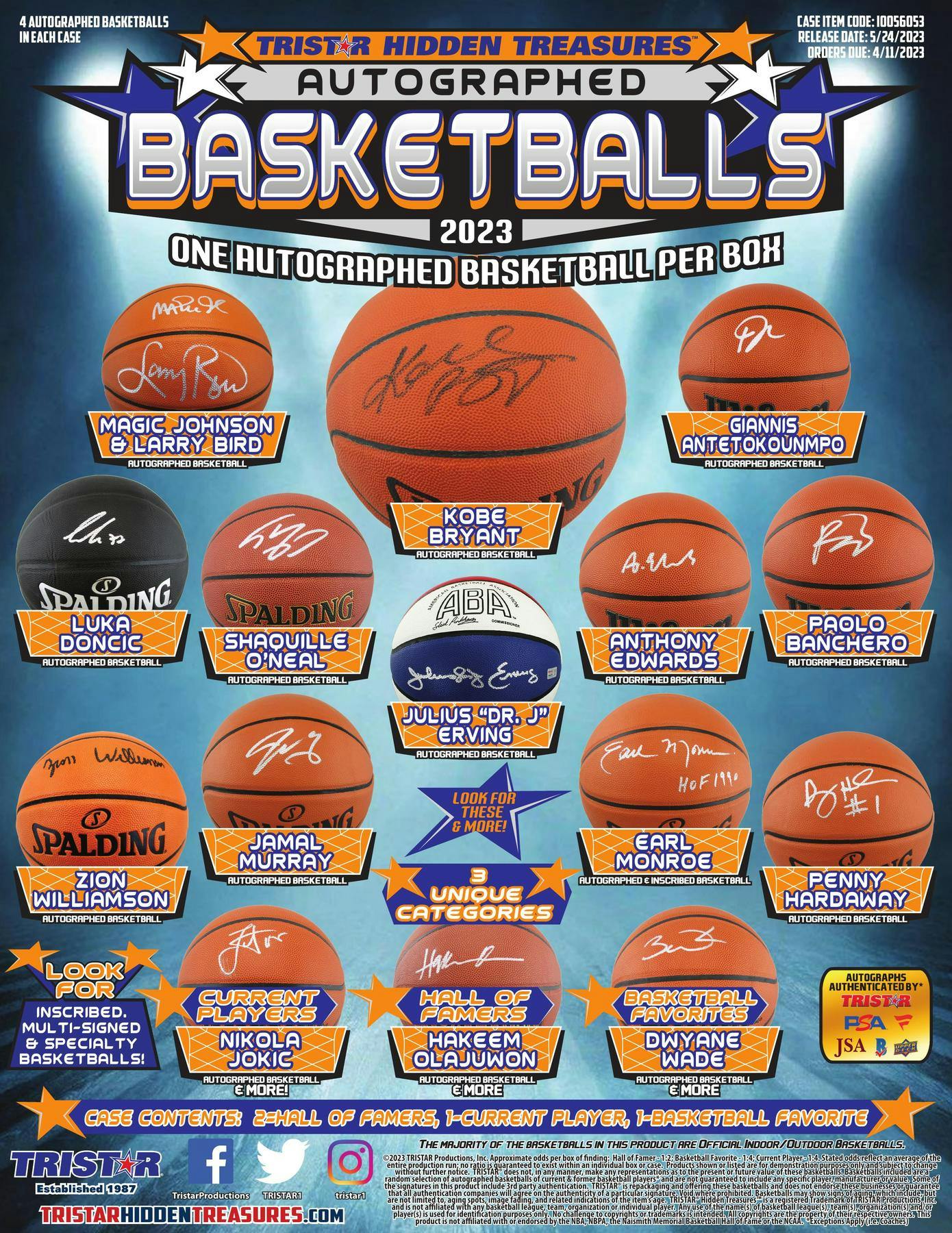 2022 Tristar Hidden Treasures Autographed Basketball Jersey Box