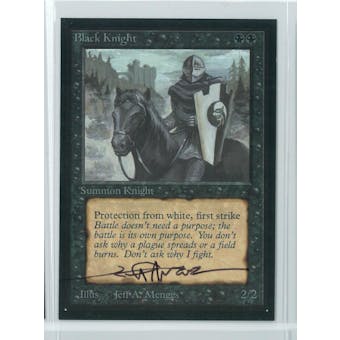 Magic the Gathering Beta Artist Proof Black Knight - SIGNED BY JEFF A. MENGES