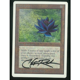 Magic the Gathering Unlimited Single Black Lotus - NEAR MINT MINUS (NM-) Artist Signed!