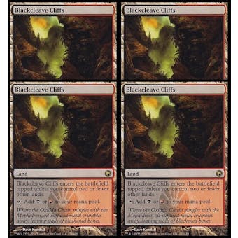 Magic the Gathering Scars of Mirrodin PLAYSET Blackcleave Cliffs SLIGHT PLAY (SP)