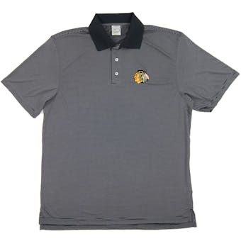 Chicago Blackhawks Level Wear Dunhill Black Performance Polo (Adult Small)