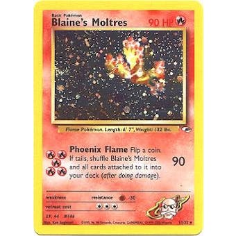 Pokemon Gym Heroes Single Blaine's Moltres 1/132 - SLIGHT PLAY (SP)