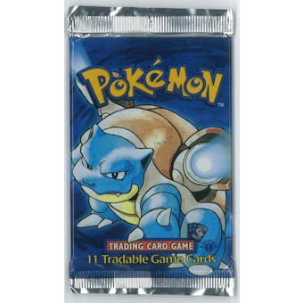 Pokemon Base Set 1 FIRST EDITION Booster Pack - Blastoise Art - UNSEARCHED