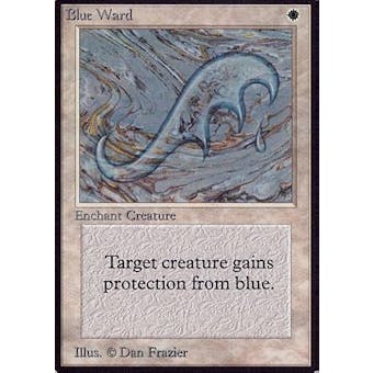 Magic the Gathering Alpha Single Blue Ward - HEAVY PLAY (HP)