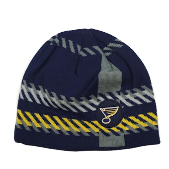 St. Louis Blues Old Time Hockey Navy Bolgar Beanie Knit Hat (Adult OSFA)