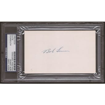 Bob Lemon Autograph (Index Card) PSA/DNA Certified *7947