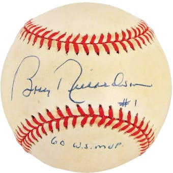 Bobby Richardson Autographed Official MLB Baseball w/ "60 WS MVP" Inscription (Kuykendall COA)