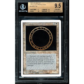 Magic the Gathering Unlimited Circle of Protection BGS 9.5 (9, 9.5, 10, 10) GEM MINT Two 10 subgrades