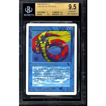 Magic the Gathering Unlimited Lord of Atlantis BGS 9.5 (9, 9.5, 9.5, 9.5) GEM MINT