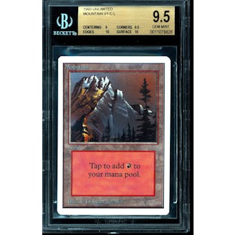Magic the Gathering Unlimited Mountain BGS 9.5 (9, 9.5, 10, 10) GEM MINT Two 10 subgrades