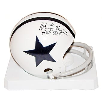Bob Lilly Autographed Dallas Cowboys Mini Helmet (JSA COA)