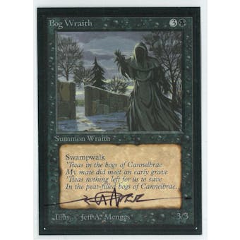 Magic the Gathering Beta Artist Proof Bog Wraith - SIGNED BY JEFF A. MENGES