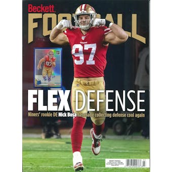 2020 Beckett Football Monthly Price Guide (#350 March) (Nick Bosa)