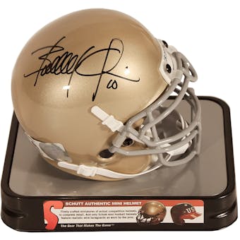 Brady Quinn Autographed Notre Dame Fighting Irish Schutt Mini Helmet (Press Pass)