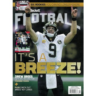 2019 Beckett Football Monthly Price Guide (#336 January) (Drew Brees)
