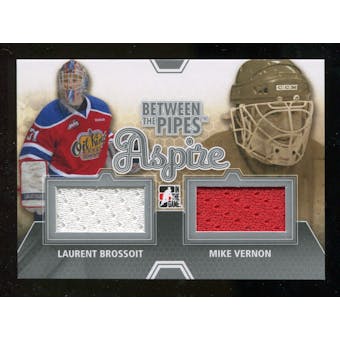 2012/13 In the Game Between The Pipes Aspire Jerseys Silver #ASP11 Laurent Brossoit/Mike Vernon /140