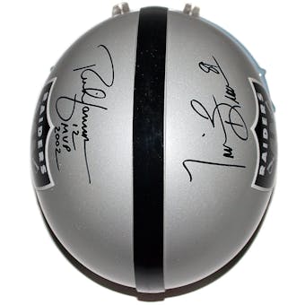 Tim Brown & Rich Gannon Autographed Oakland Raiders Proline Full Size Helmet (Tristar)