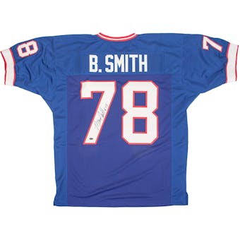 Bruce Smith Autographed Buffalo Bills Blue Football Jersey (Leaf Authentics)