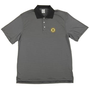 Boston Bruins Level Wear Dunhill Black Performance Polo (Adult Large)